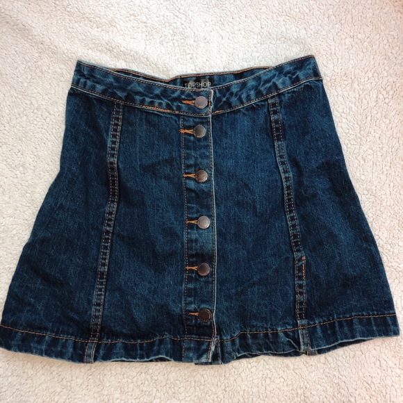 Top shop jean button up skirt - Picture 3 of 4